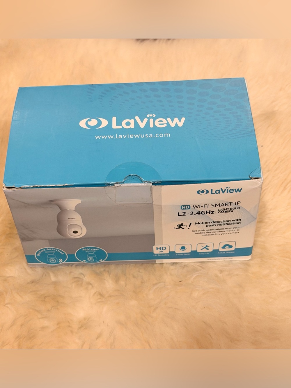 NIB LaView Wi‑Fi Smart IP Light Bulb Camera